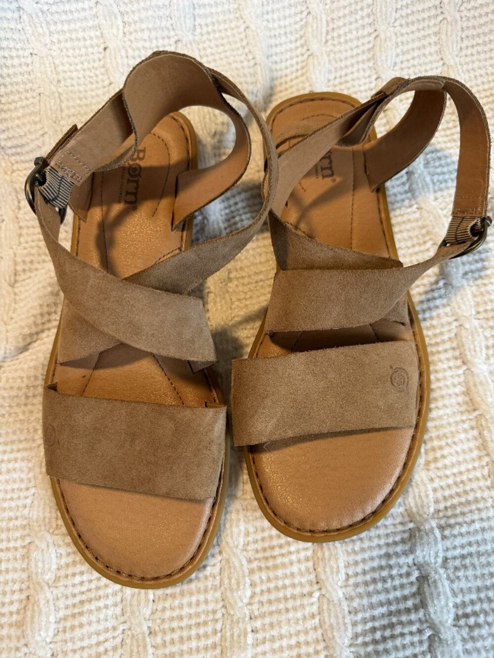 Born Tan Suede Sandals